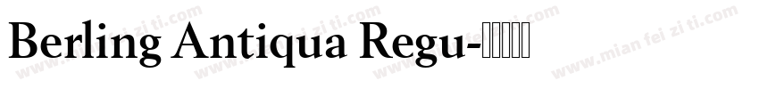 Berling Antiqua Regu字体转换